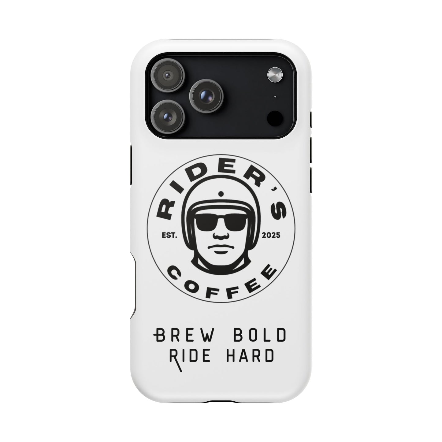 Rider’s Coffee iPhone Case - Alpine White
