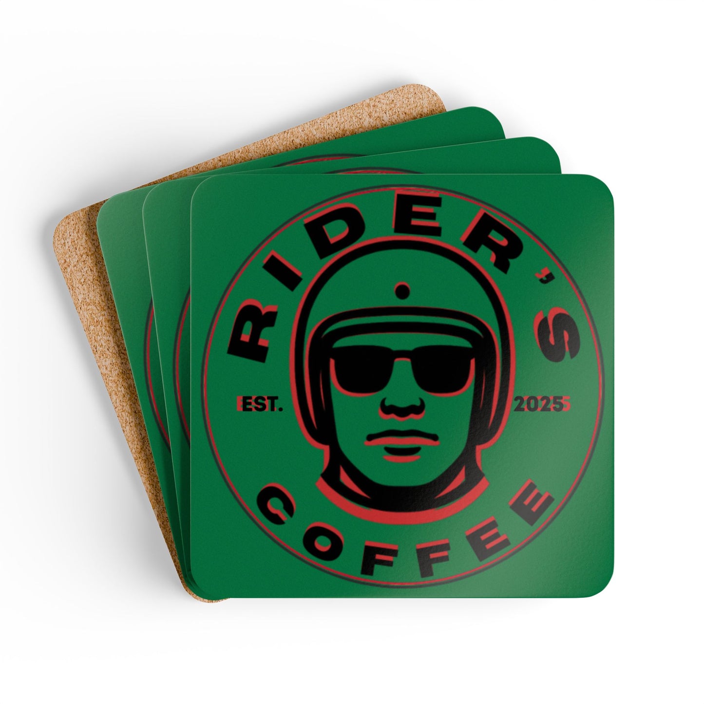 Cork Coaster Set — Psych Rider's Coasters (Set of 4)
