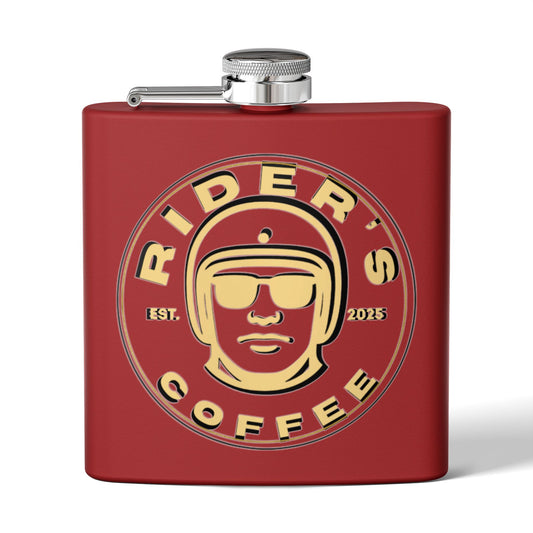 Rider’s Coffee 6oz Stainless Steel Flask