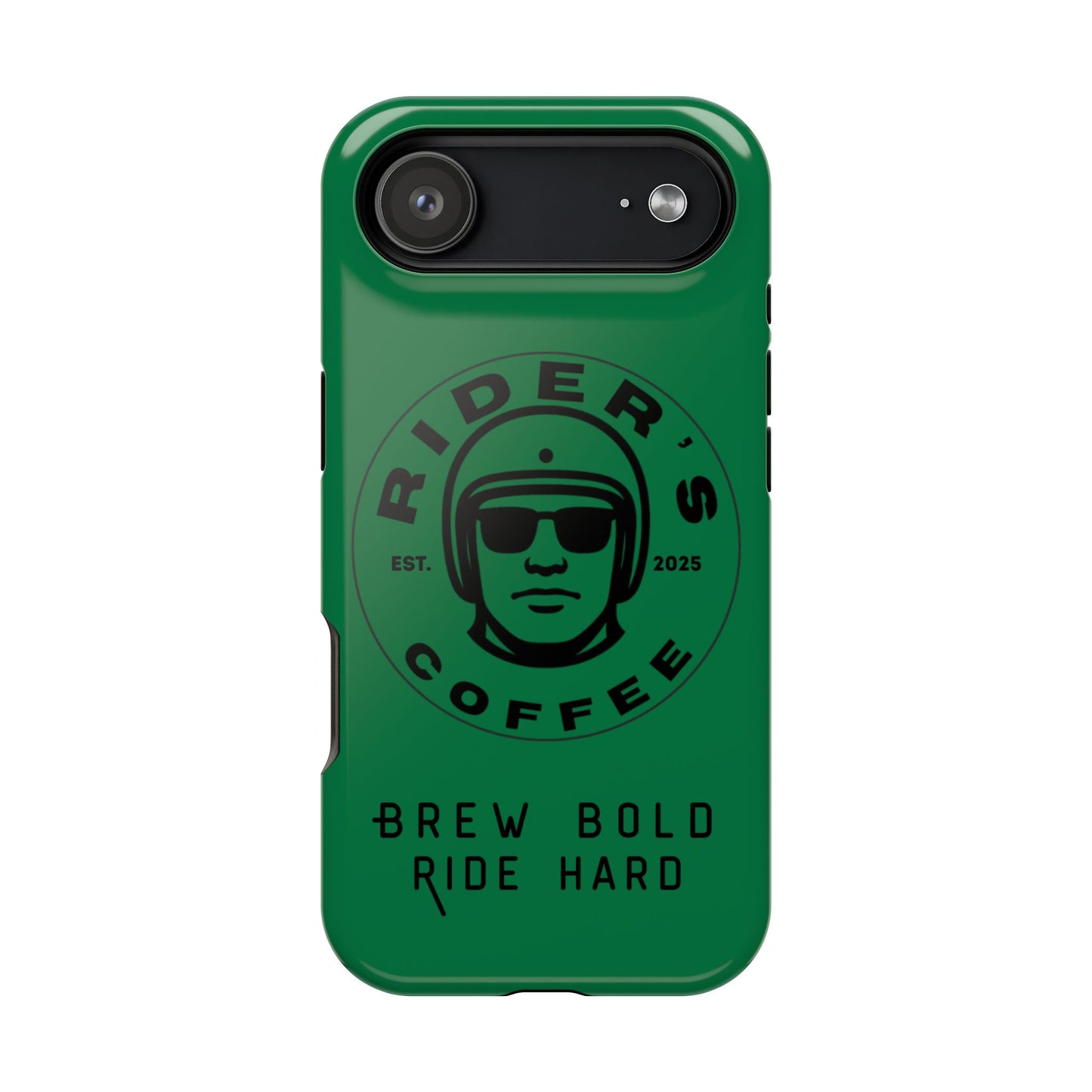 Rider’s Coffee iPhone Case- Moss Green