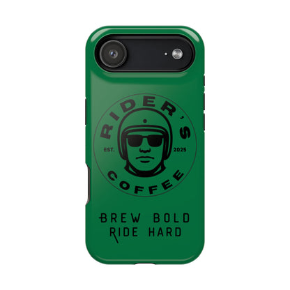 Rider’s Coffee iPhone Case- Moss Green