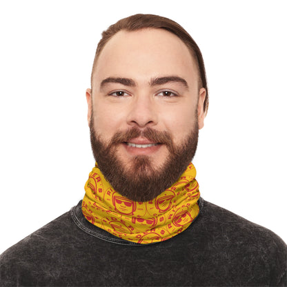 Rider's Coffee Neck Gaiter - Red & Yellow