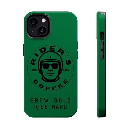 Rider’s Coffee iPhone Case- Moss Green