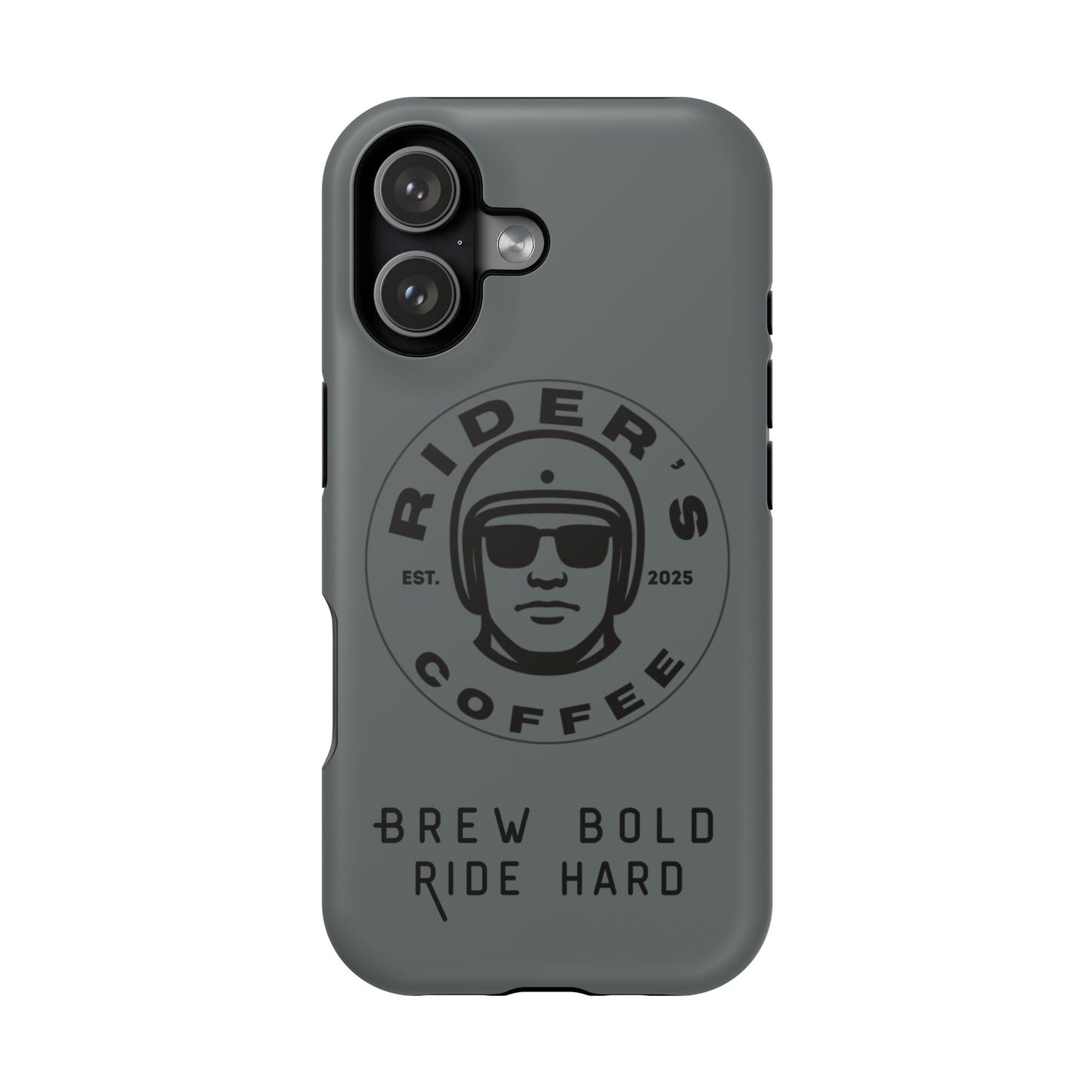 Rider’s Coffee iPhone Case - Stone Grey