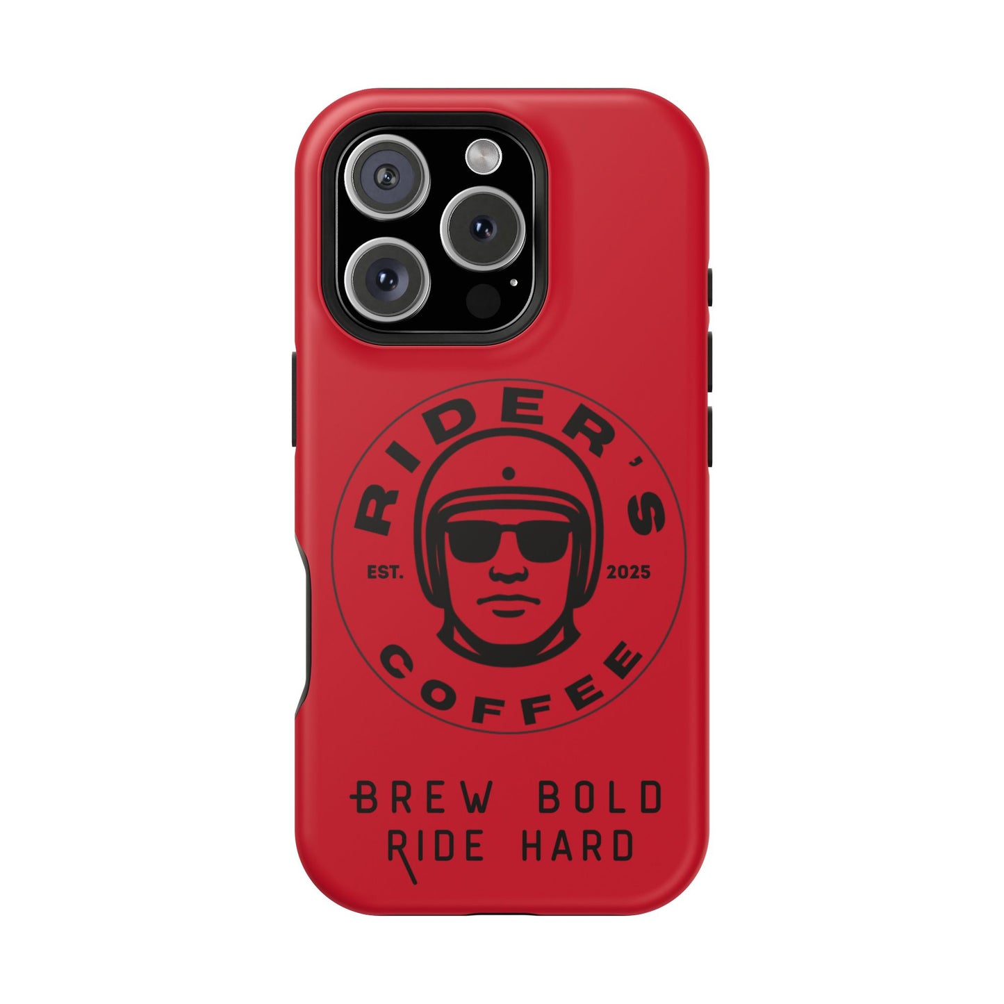 Rider’s Coffee iPhone Case - Deep Red