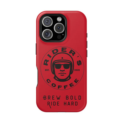 Rider’s Coffee iPhone Case - Deep Red