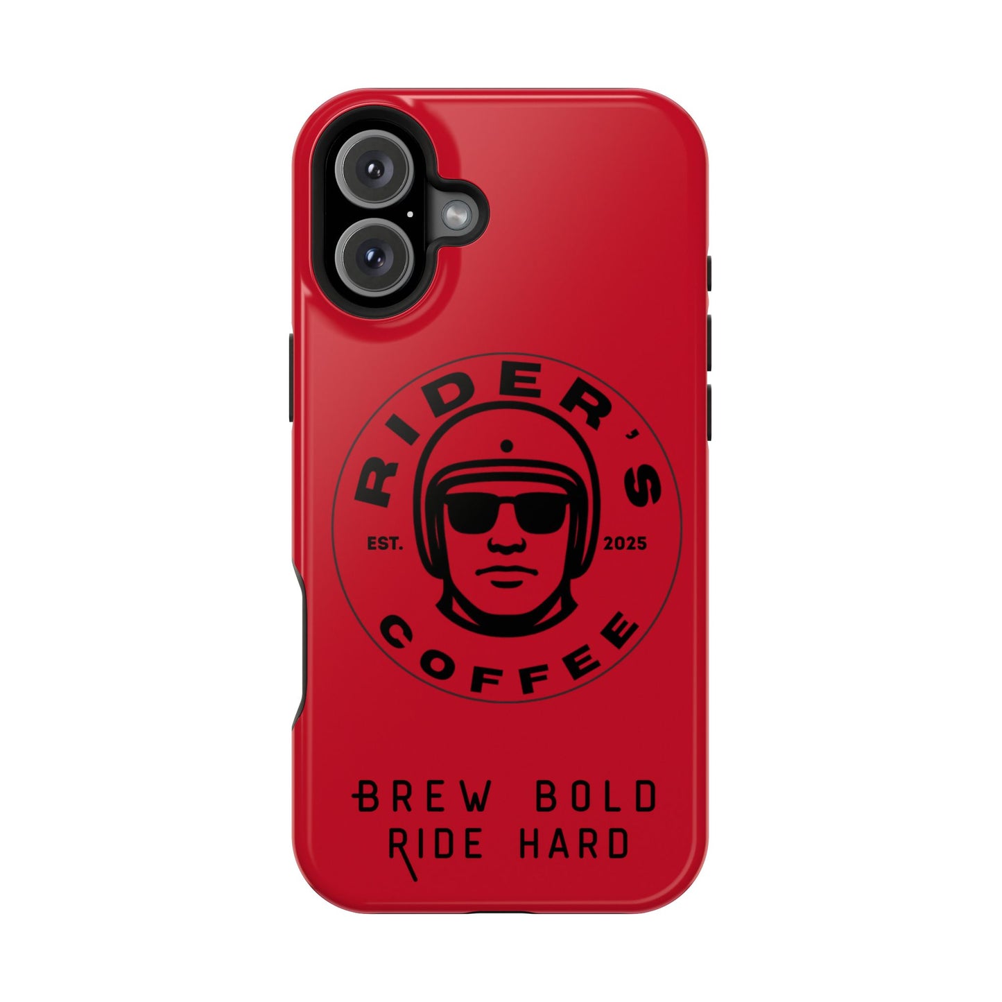 Rider’s Coffee iPhone Case - Deep Red