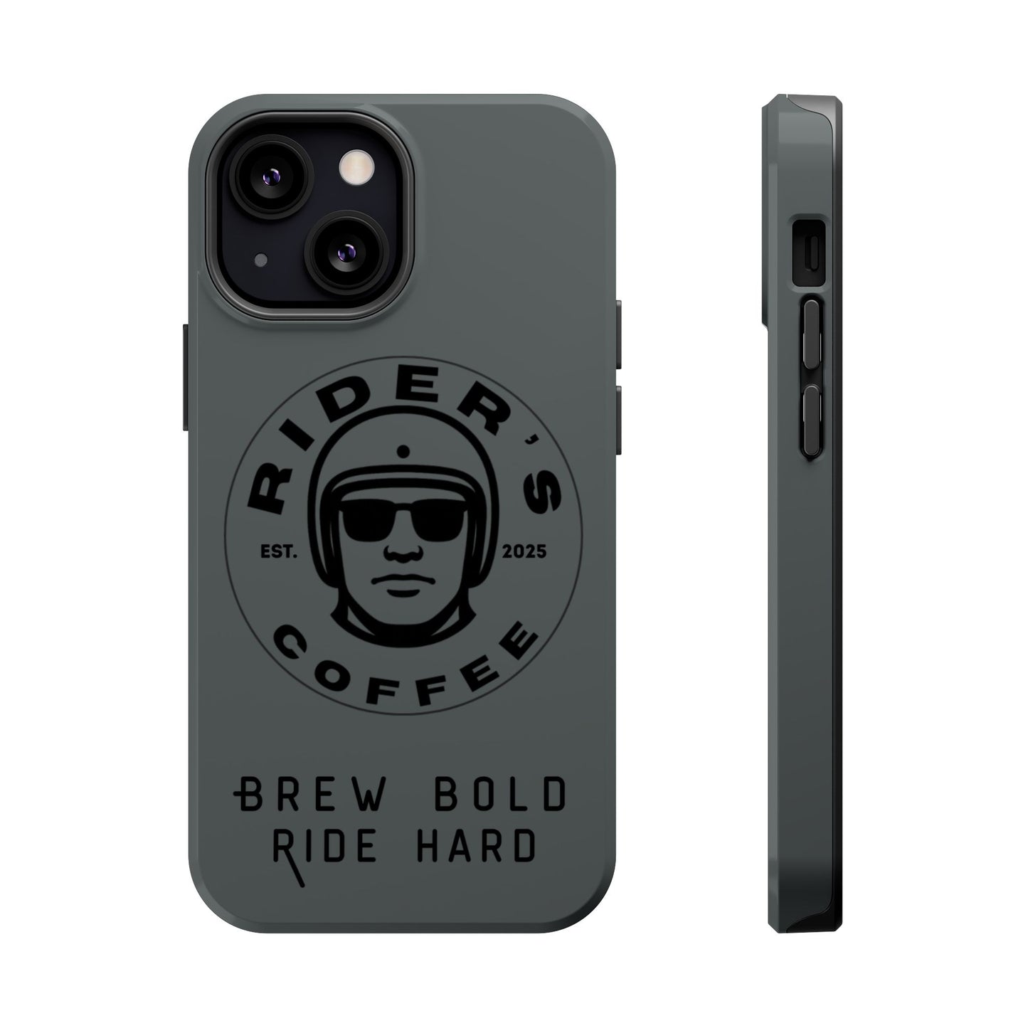 Rider’s Coffee iPhone Case - Stone Grey