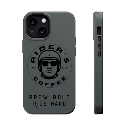 Rider’s Coffee iPhone Case - Stone Grey