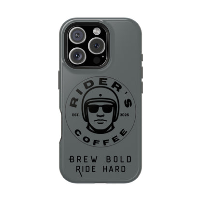Rider’s Coffee iPhone Case - Stone Grey