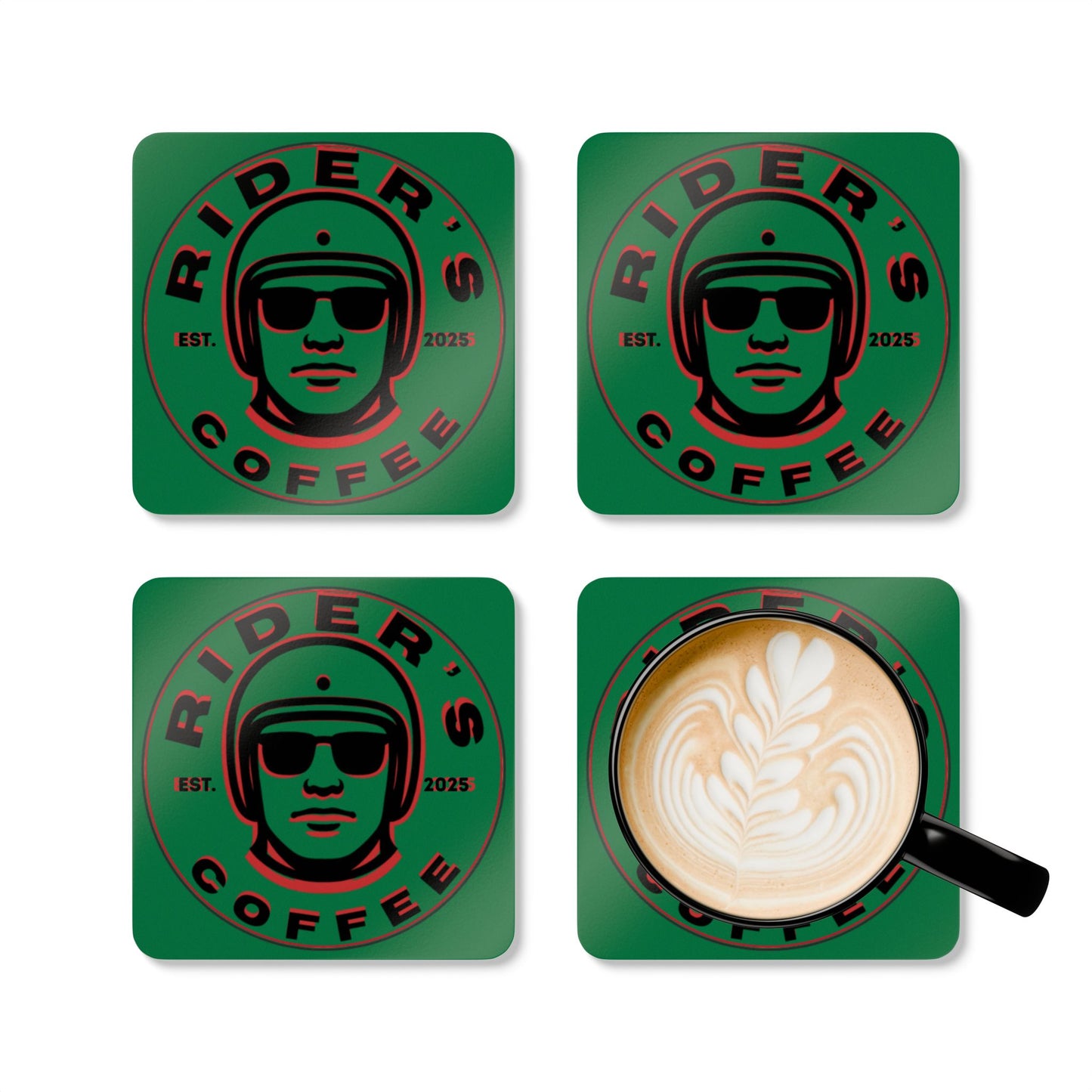 Cork Coaster Set — Psych Rider's Coasters (Set of 4)