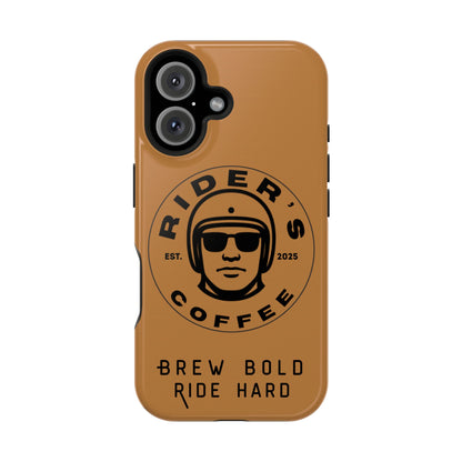 Rider’s Coffee iPhone Case - Antique Lether Brown