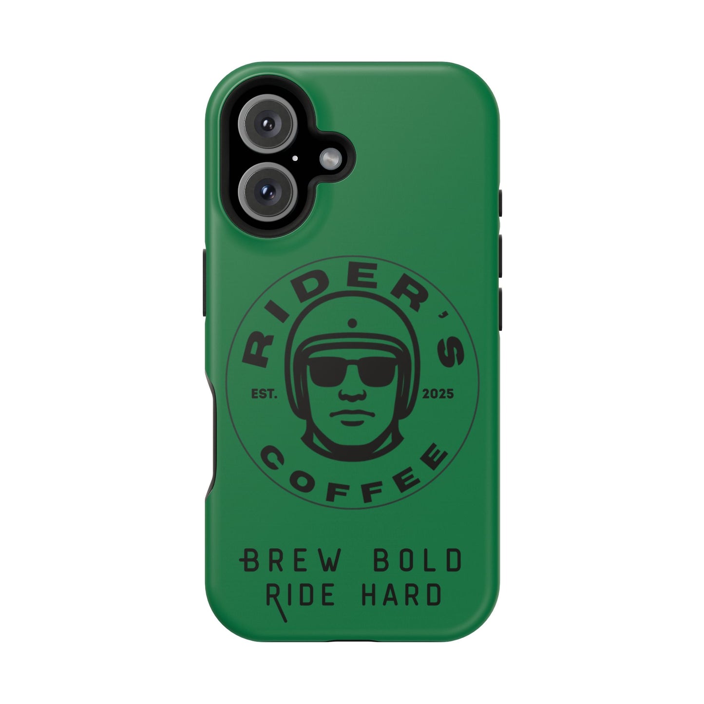 Rider’s Coffee iPhone Case- Moss Green