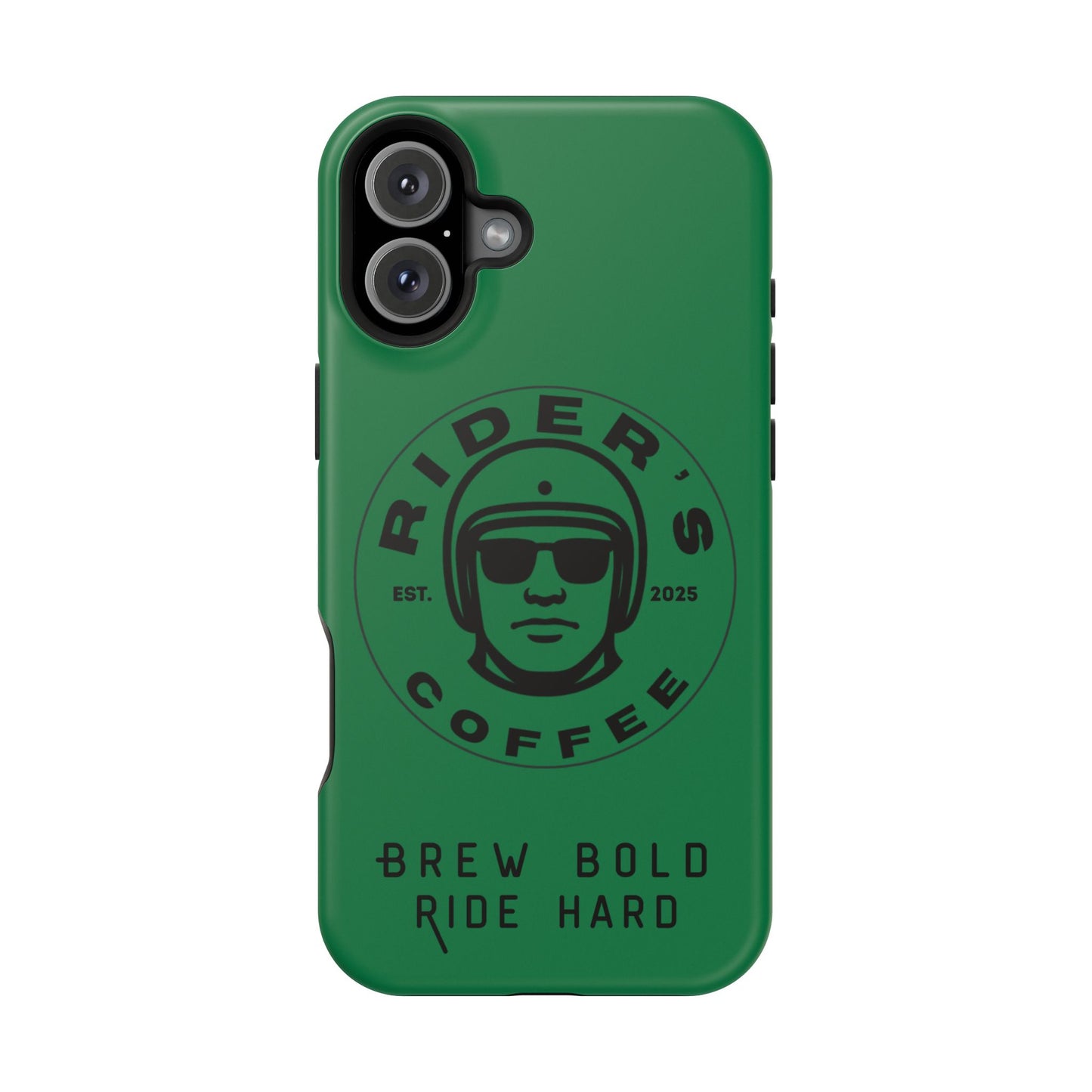 Rider’s Coffee iPhone Case- Moss Green