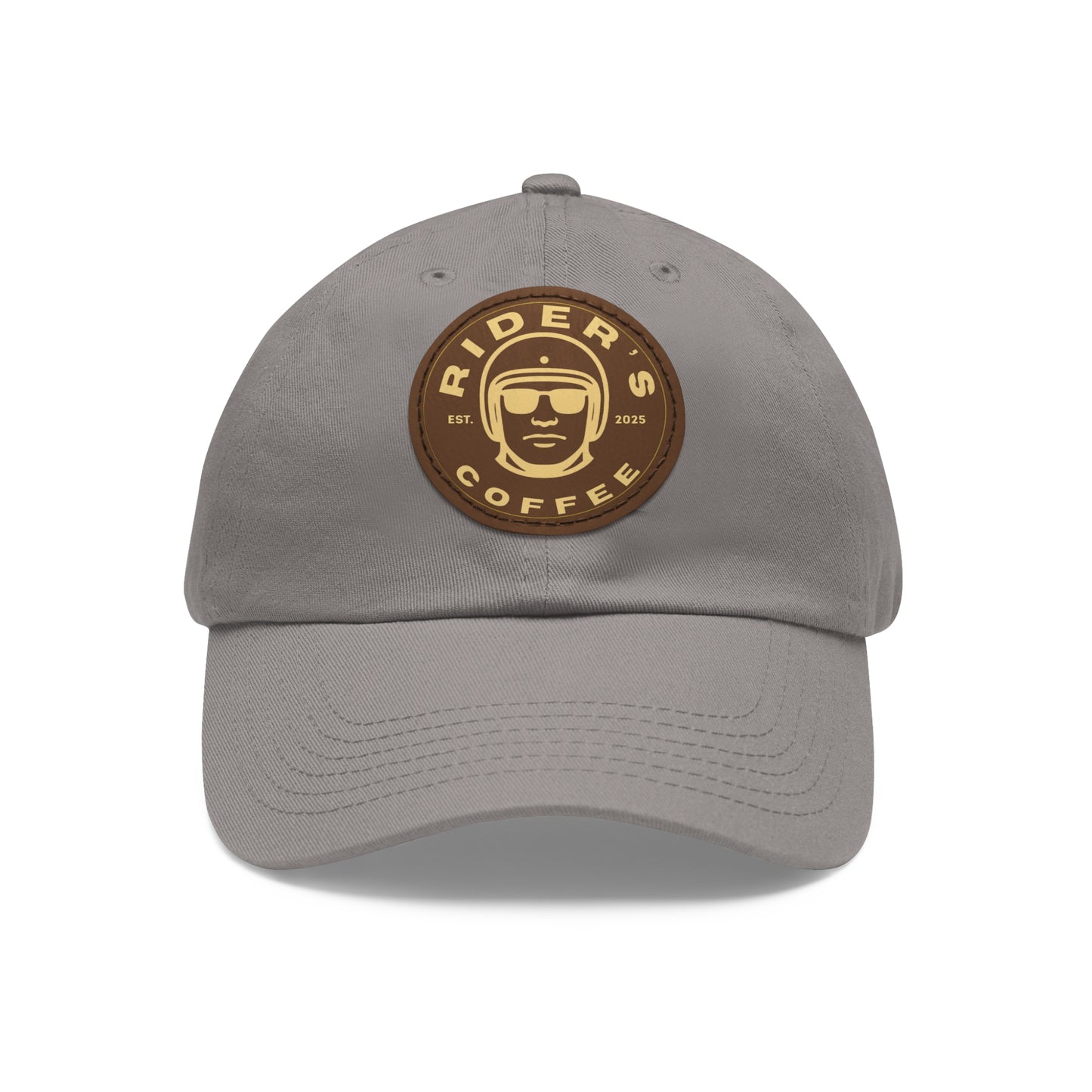 Rider’s Coffee Dad Hat — Leather Patch