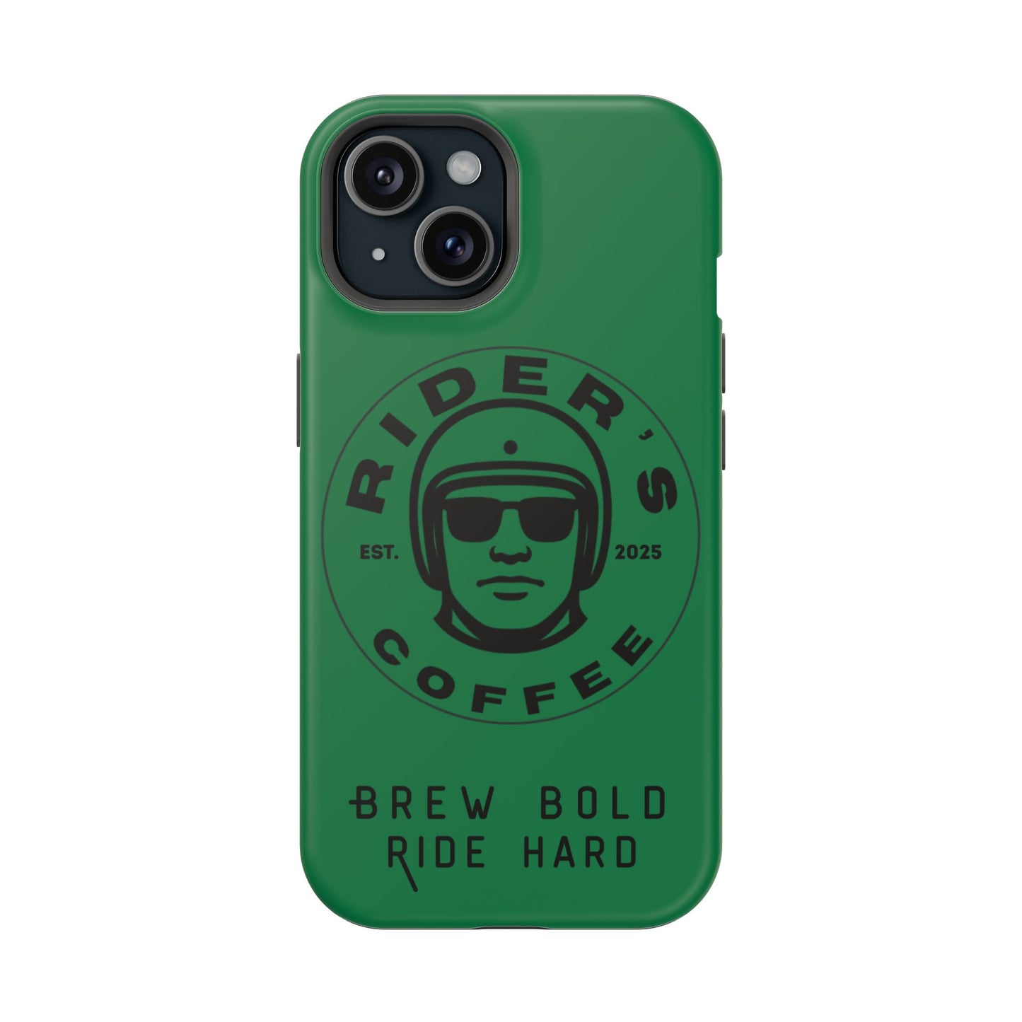 Rider’s Coffee iPhone Case- Moss Green