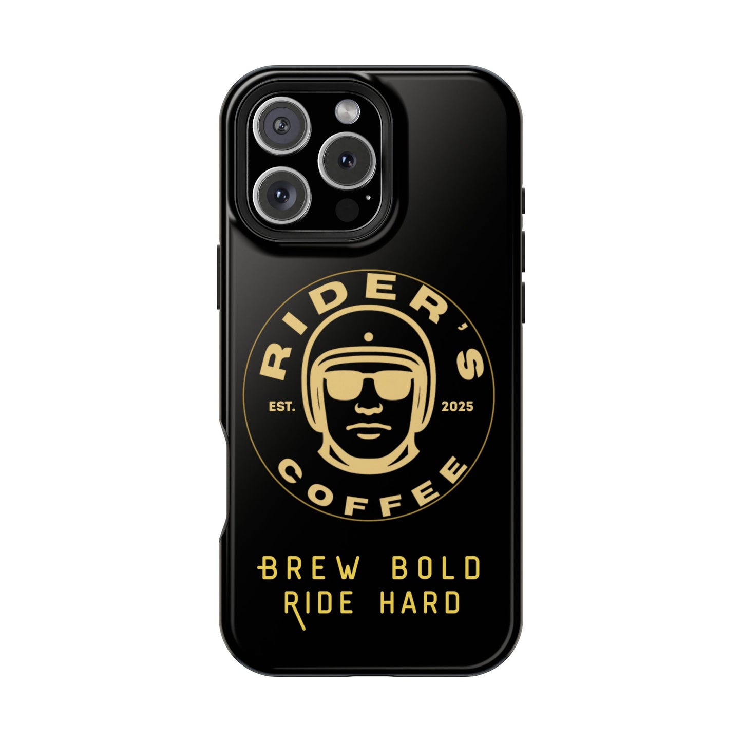 Rider’s Coffee iPhone Case- Gold Edition