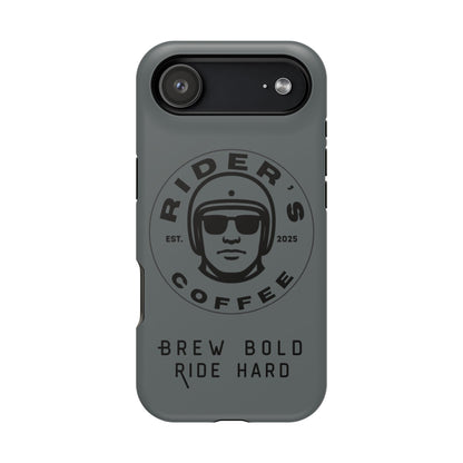 Rider’s Coffee iPhone Case - Stone Grey
