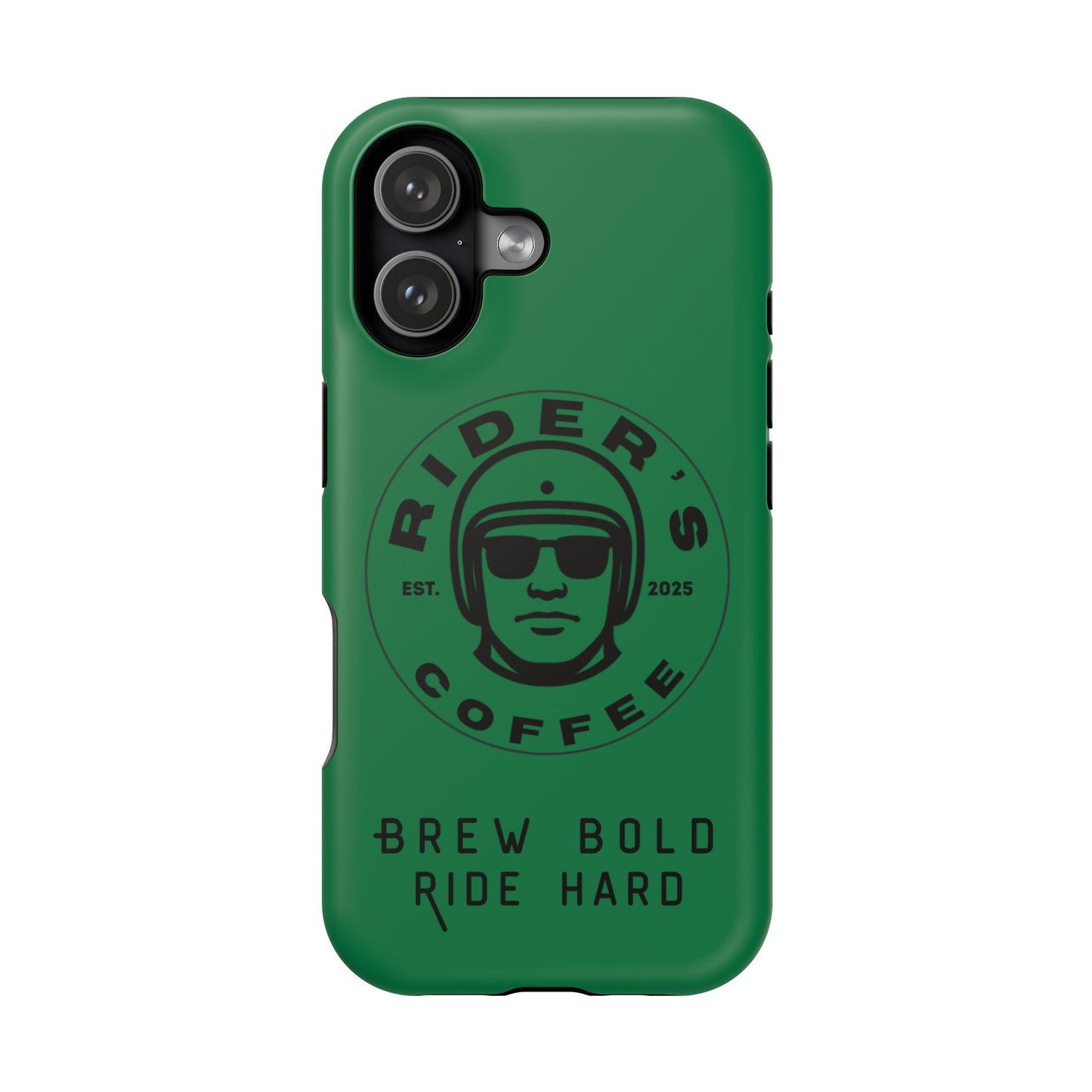 Rider’s Coffee iPhone Case- Moss Green