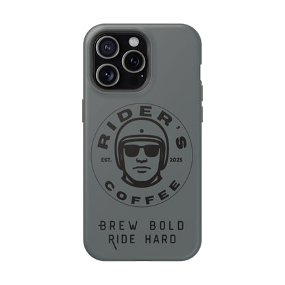 Rider’s Coffee iPhone Case - Stone Grey