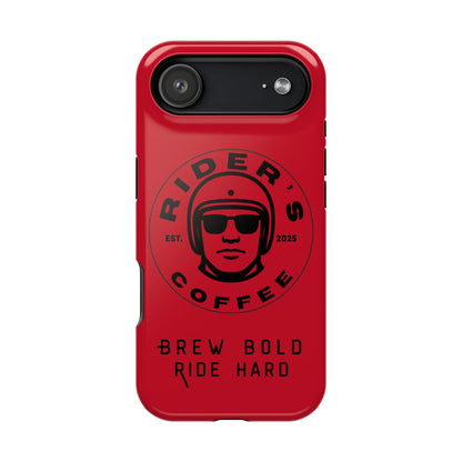 Rider’s Coffee iPhone Case - Deep Red