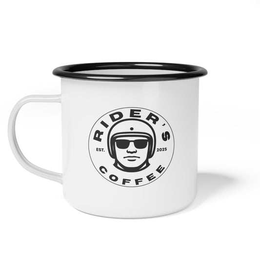 Rider's Coffee Enamel Camp Cup