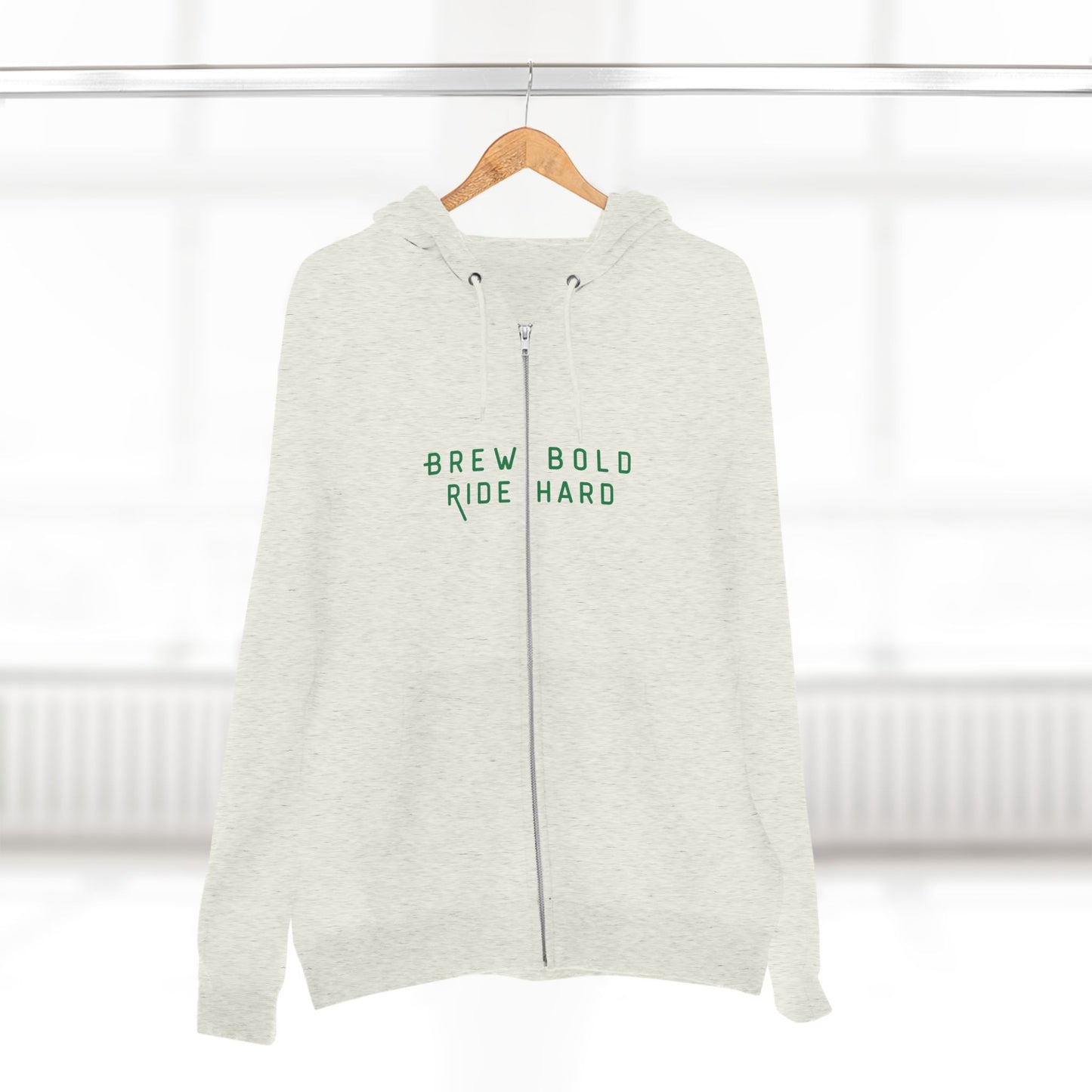 Brew Bold / Ride Hard – Zip Hoodie