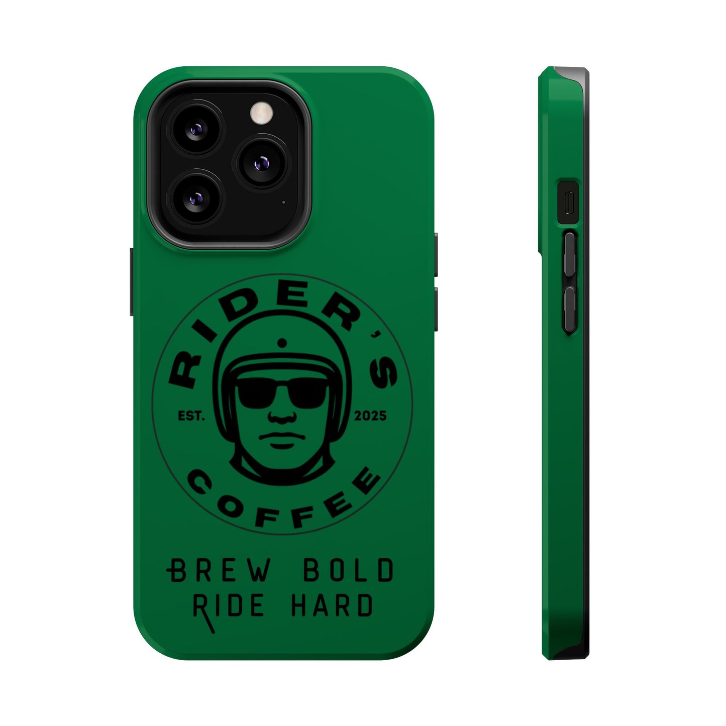 Rider’s Coffee iPhone Case- Moss Green