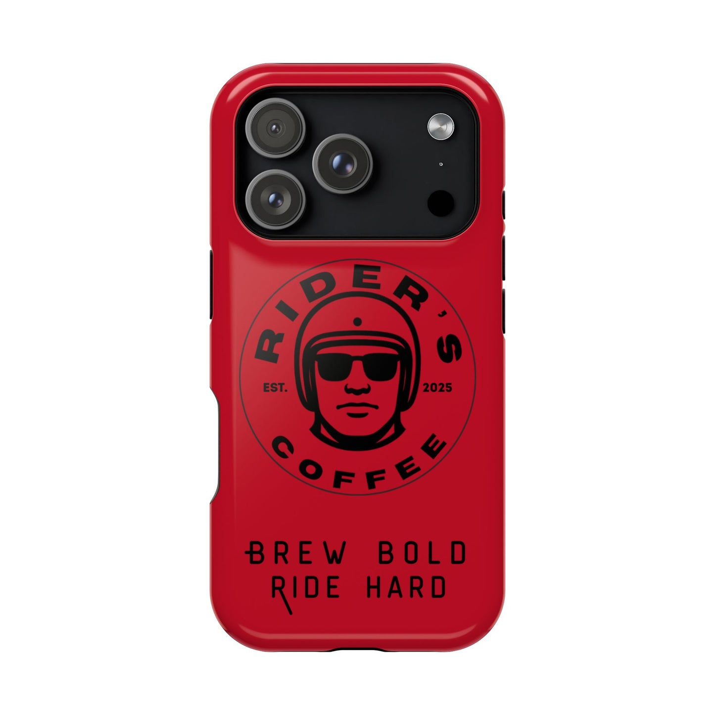 Rider’s Coffee iPhone Case - Deep Red