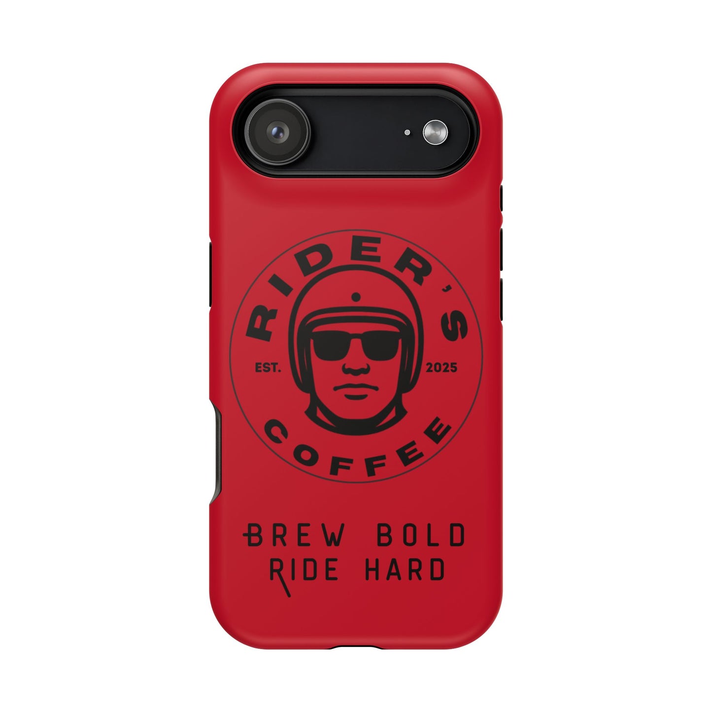 Rider’s Coffee iPhone Case - Deep Red