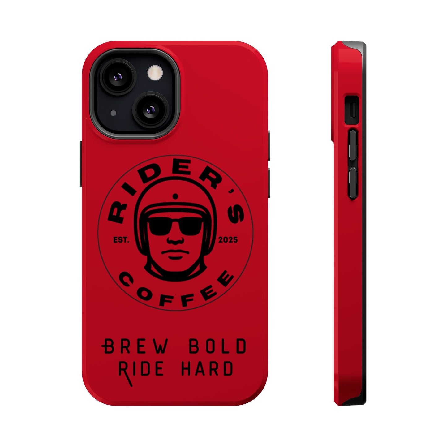 Rider’s Coffee iPhone Case - Deep Red