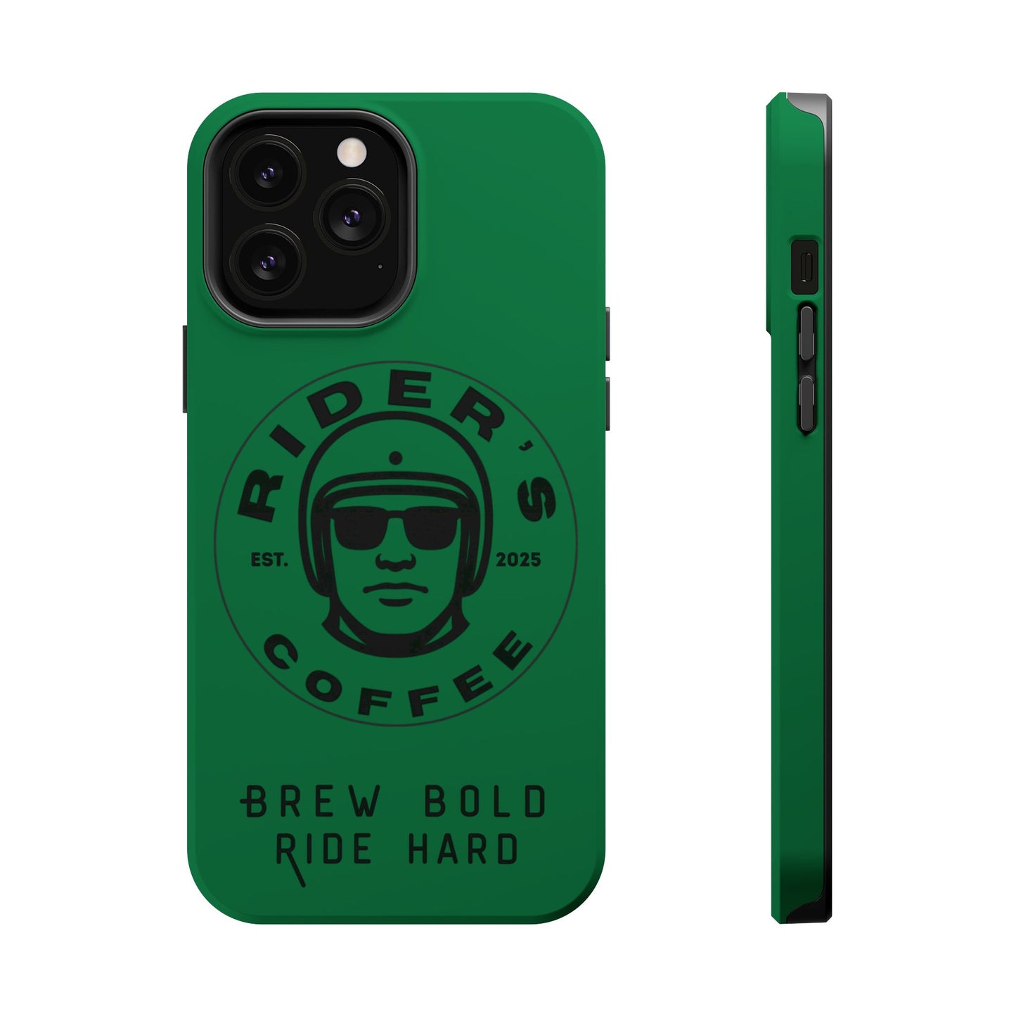 Rider’s Coffee iPhone Case- Moss Green