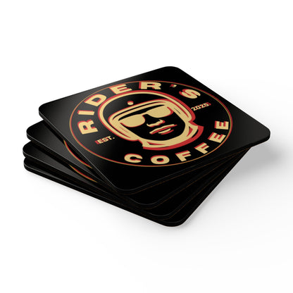 Cork Coaster Set - Psych Rider's coasters(Set of 4)