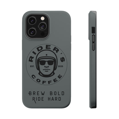 Rider’s Coffee iPhone Case - Stone Grey