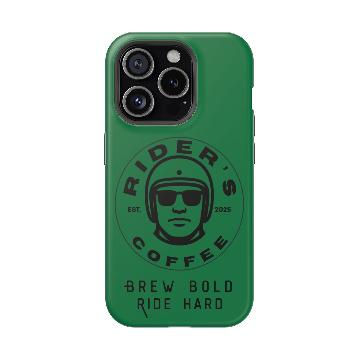 Rider’s Coffee iPhone Case- Moss Green