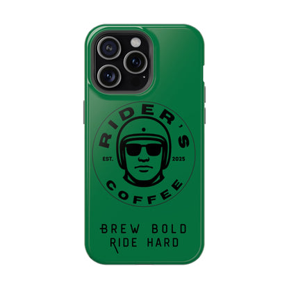 Rider’s Coffee iPhone Case- Moss Green