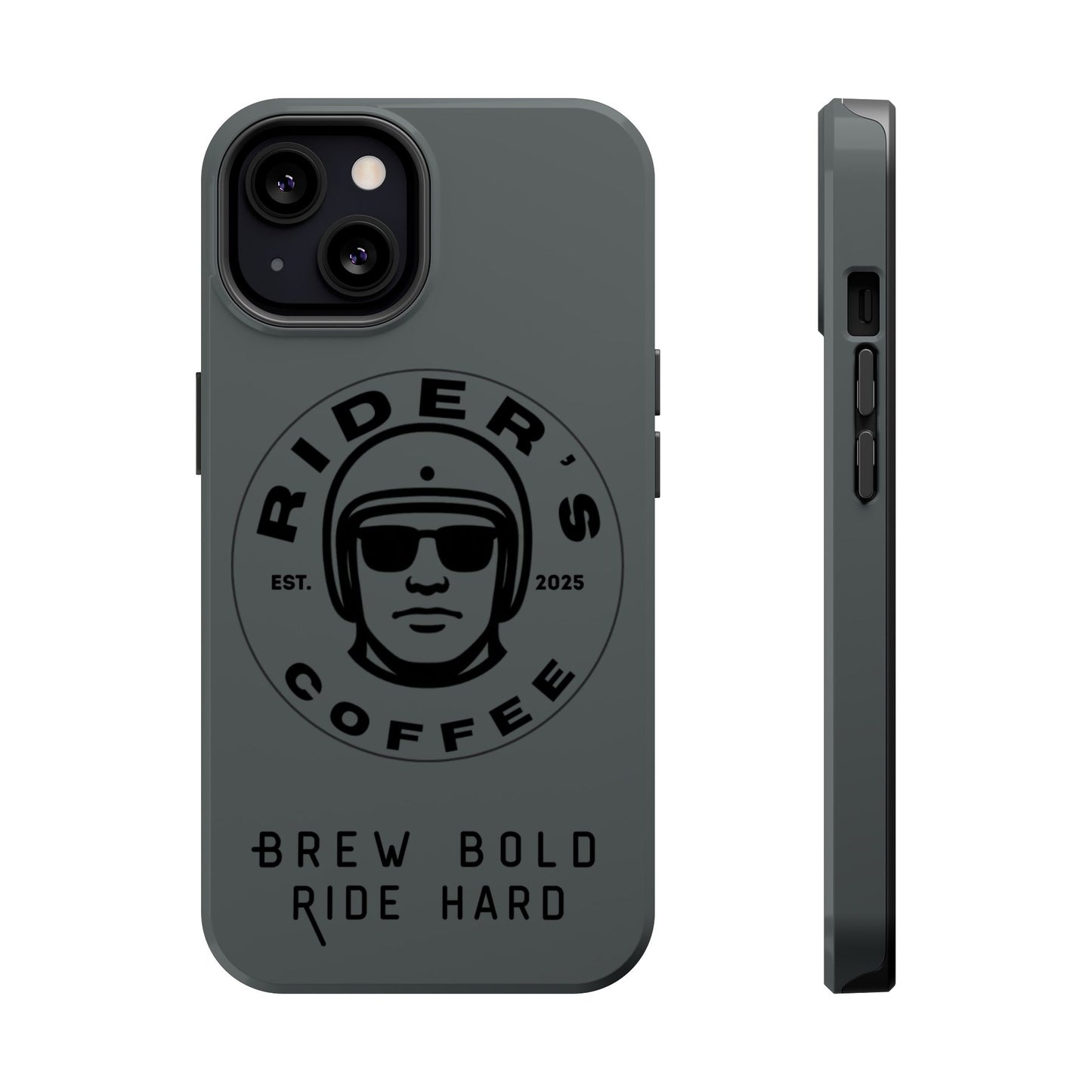 Rider’s Coffee iPhone Case - Stone Grey