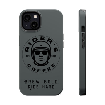 Rider’s Coffee iPhone Case - Stone Grey