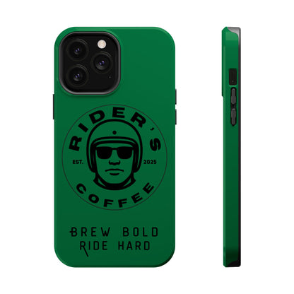 Rider’s Coffee iPhone Case- Moss Green