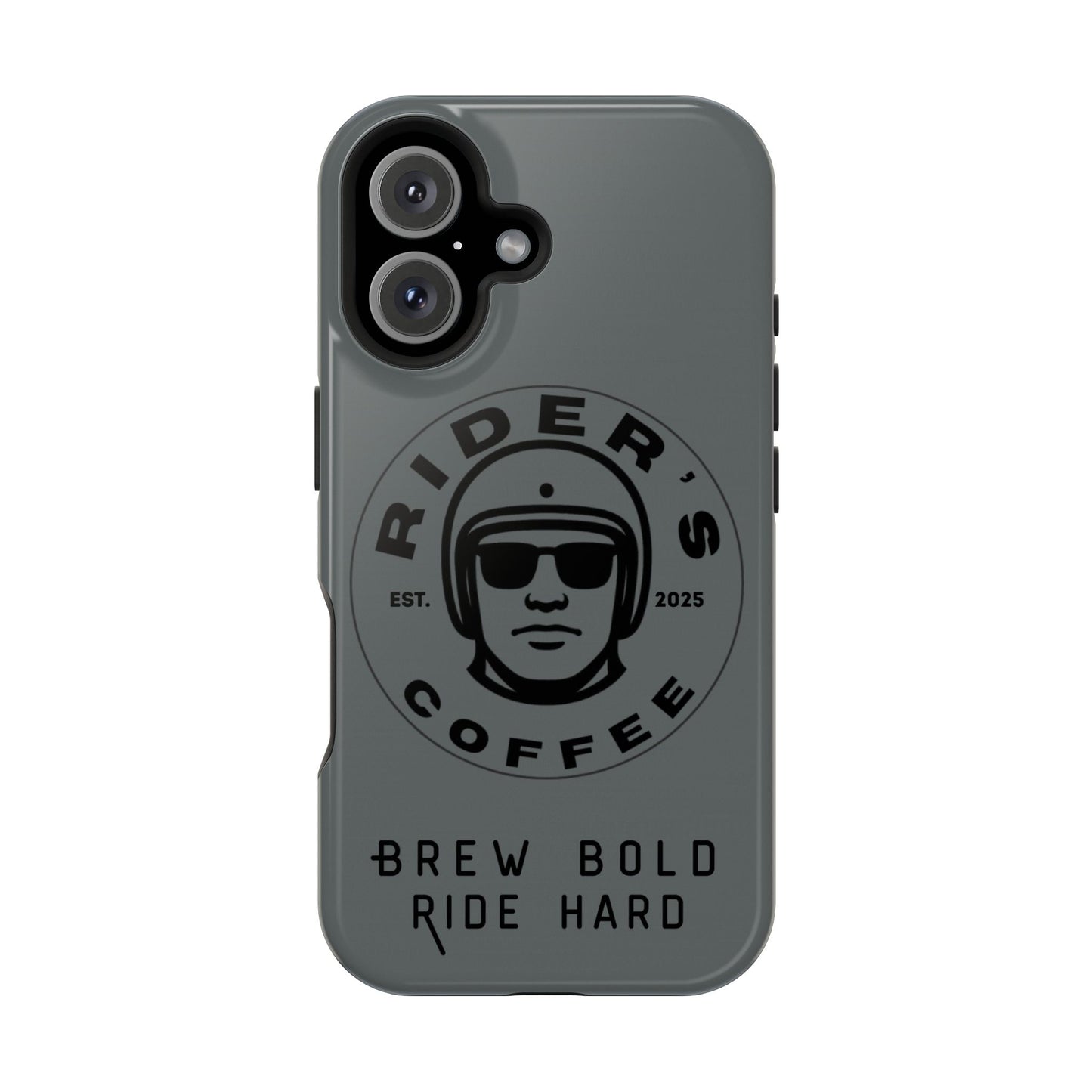 Rider’s Coffee iPhone Case - Stone Grey