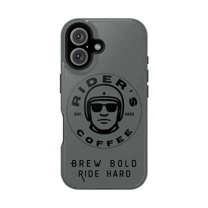Rider’s Coffee iPhone Case - Stone Grey