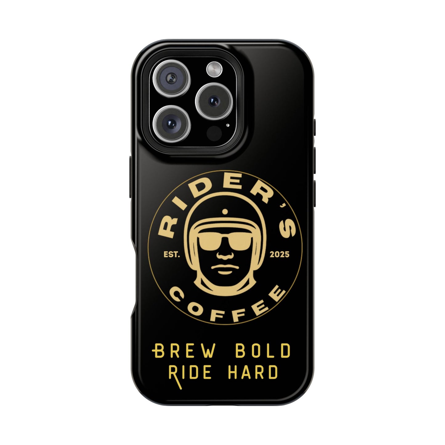 Rider’s Coffee iPhone Case- Gold Edition