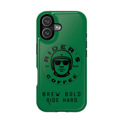 Rider’s Coffee iPhone Case- Moss Green