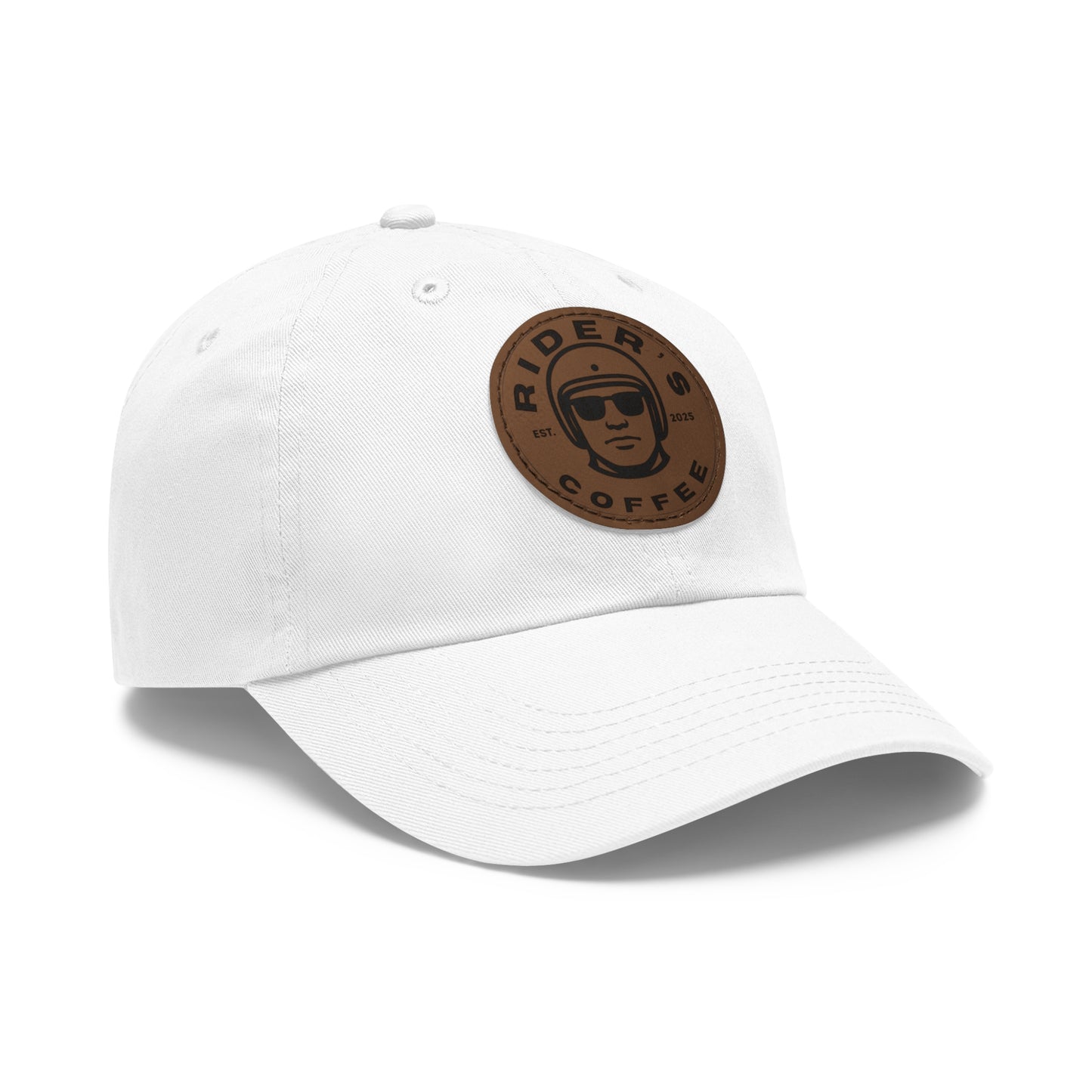 Rider’s Coffee Dad Hat — Leather Patch