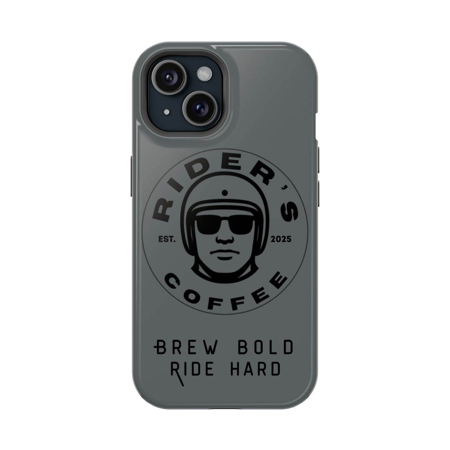 Rider’s Coffee iPhone Case - Stone Grey