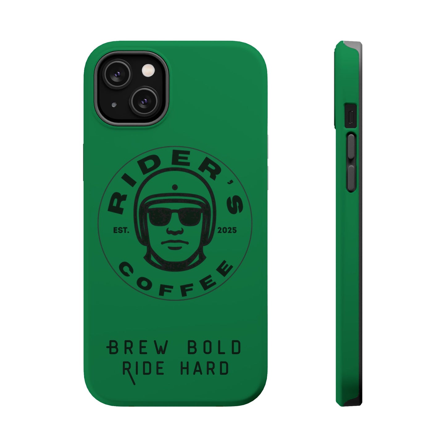 Rider’s Coffee iPhone Case- Moss Green