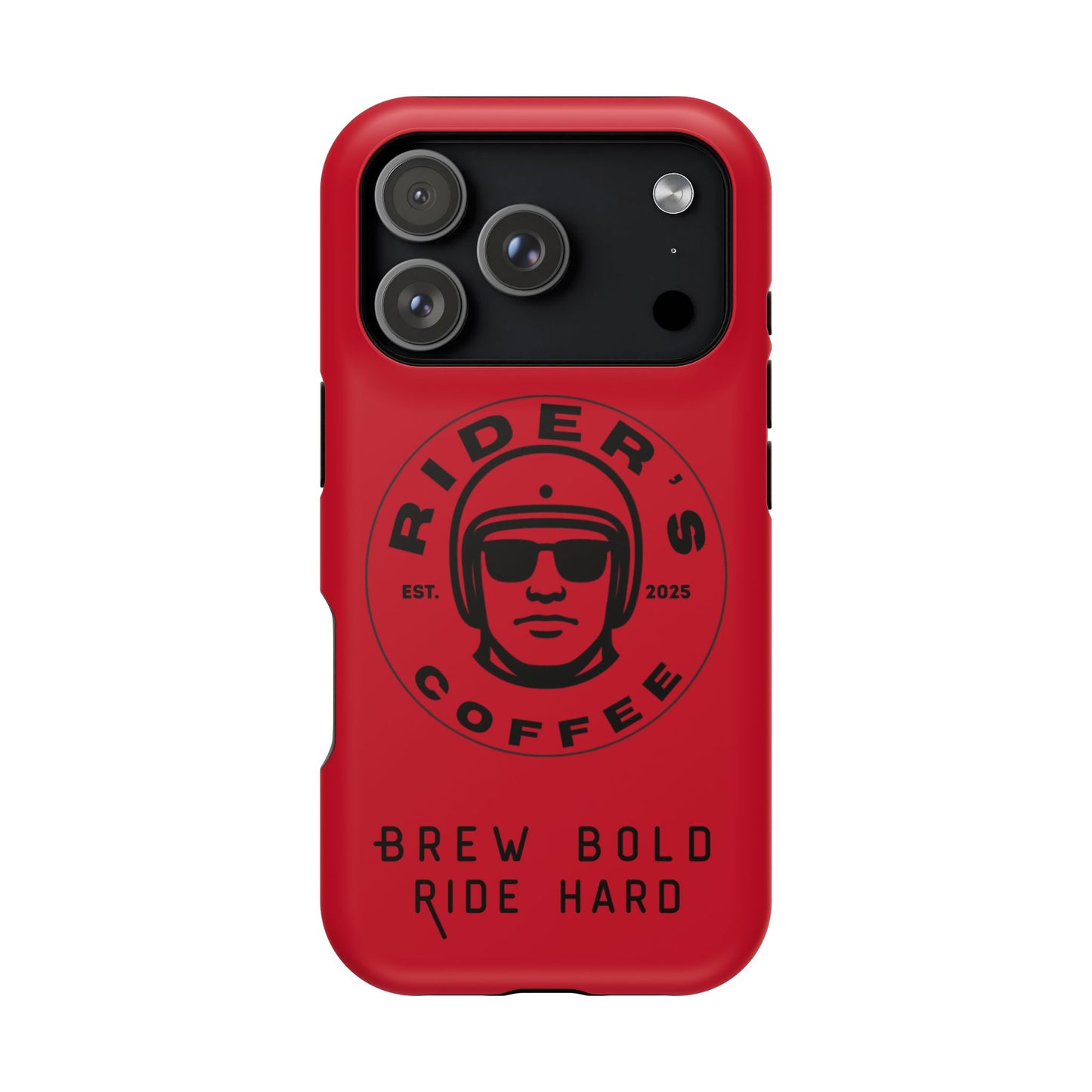Rider’s Coffee iPhone Case - Deep Red