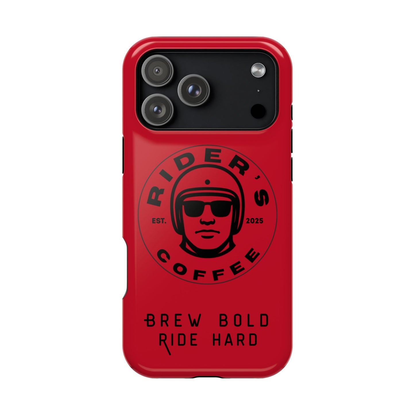 Rider’s Coffee iPhone Case - Deep Red