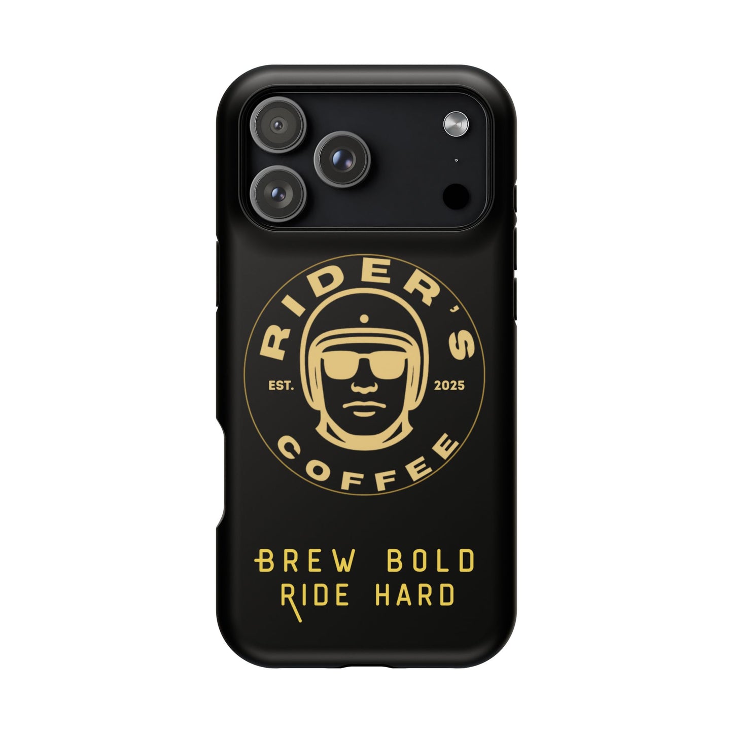 Rider’s Coffee iPhone Case- Gold Edition
