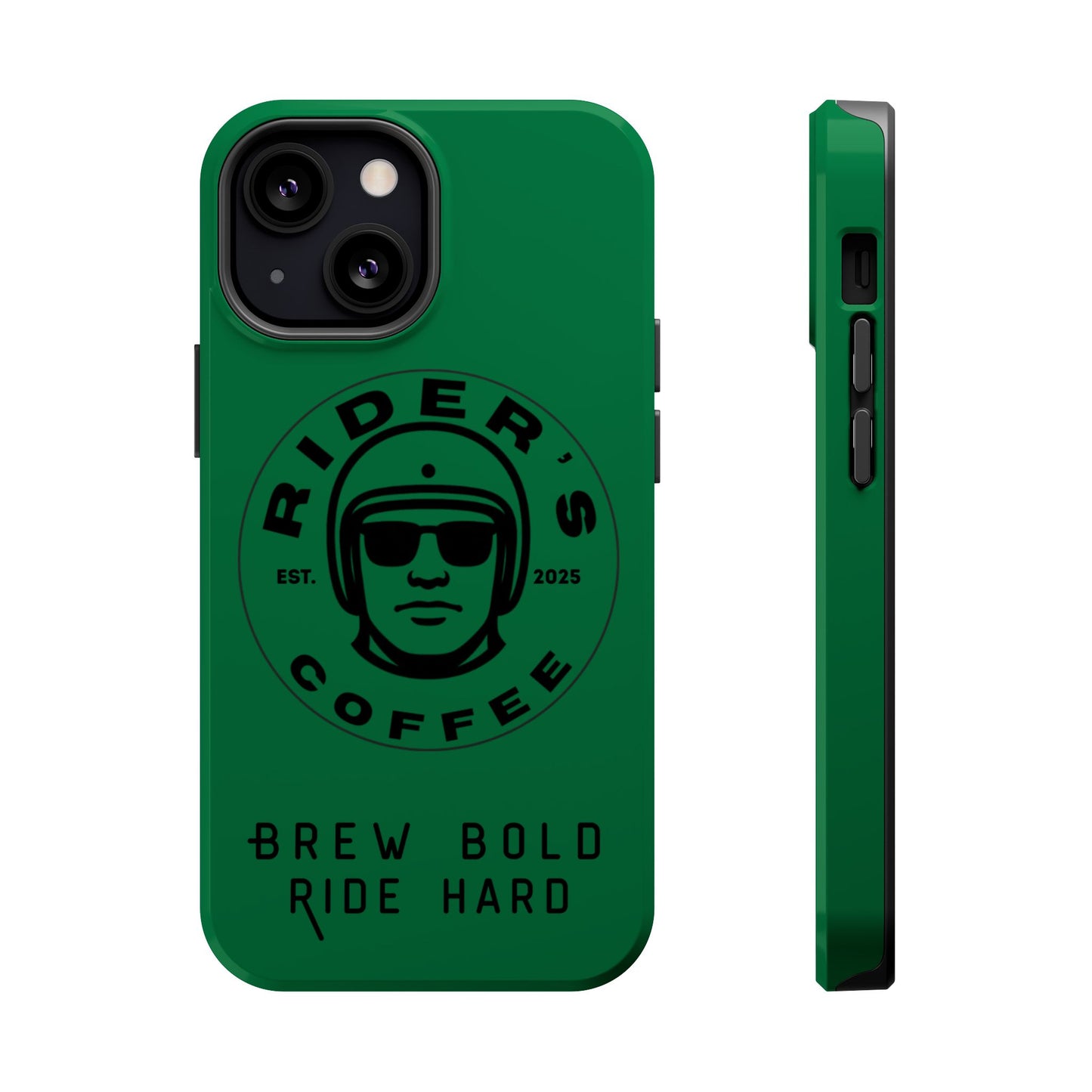 Rider’s Coffee iPhone Case- Moss Green